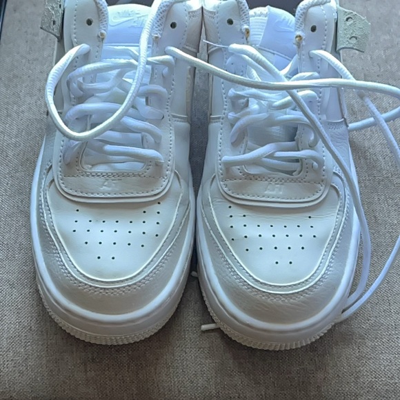 Nike Air Force 1 Shadow White Sneakers - Picture 1 of 5